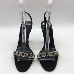 Manolo Blahnik Black Rhinestone Heel Size 10